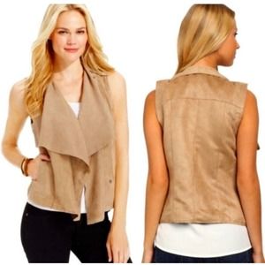 KUT‎ FROM THE KLOTH WOMEN'S VEST BROWN SIZE M SUEDE TOP SLEEVELESS LINED Medium